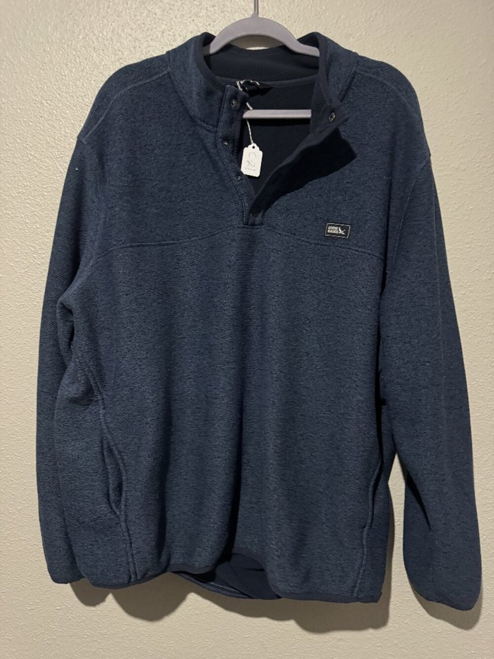 Eddie Bauer navy blue fleece pullover